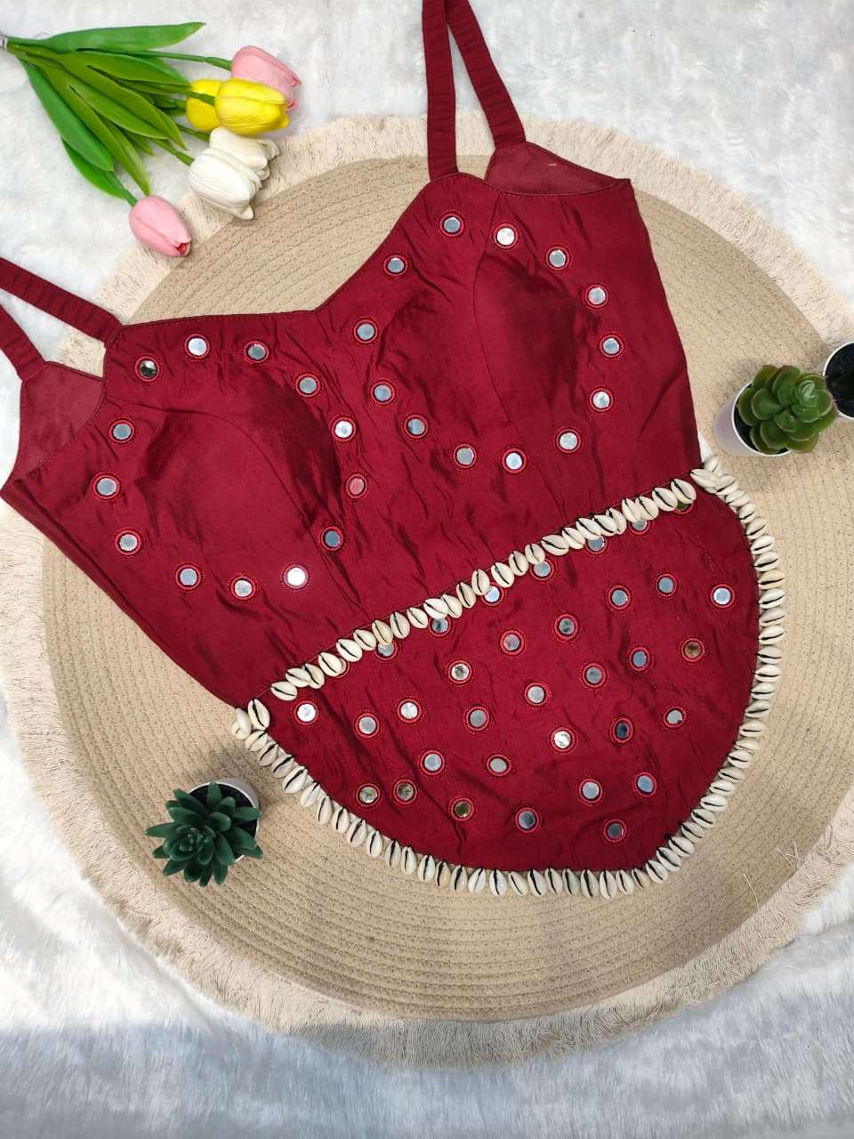 Navratri wear blouse koti plus mirror work blouse collection manufacturers surat 