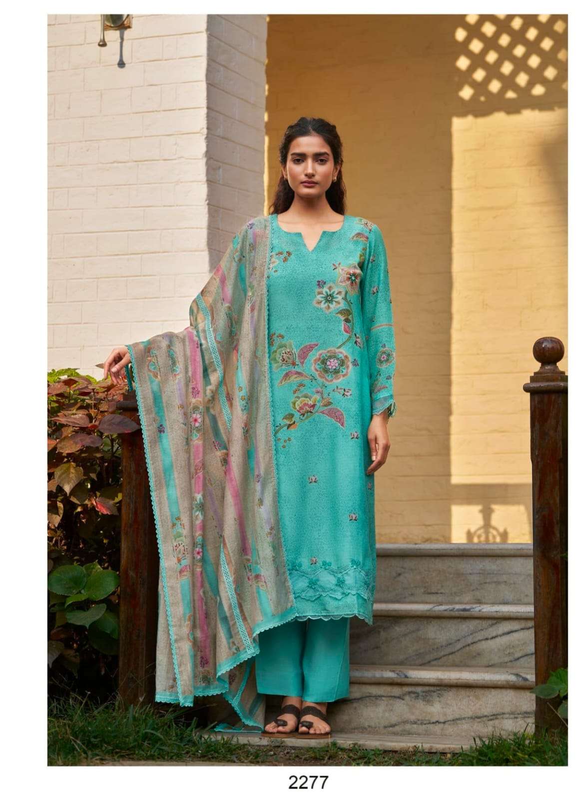 Pure muslin digital print unstitched suit collection manufacturers surat 
