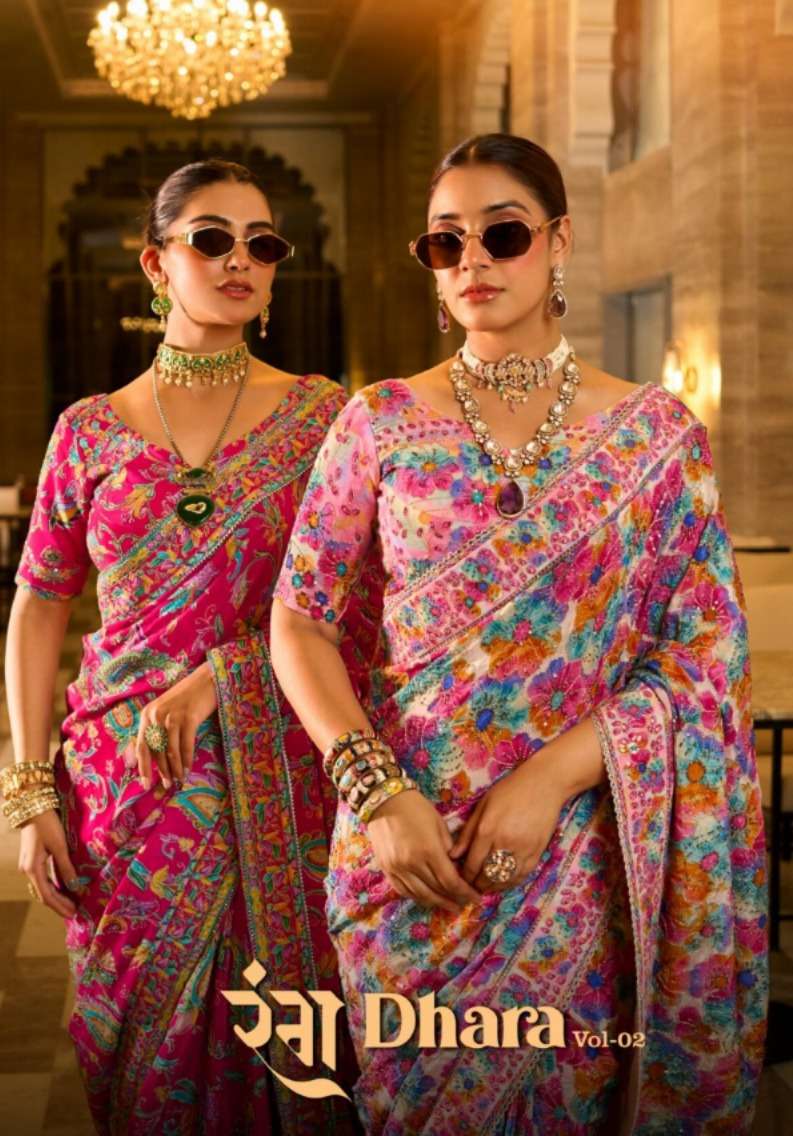 Rang Dhara Vol 2  Series 1601 TO 1605 saree Collection manufacturer surat 
