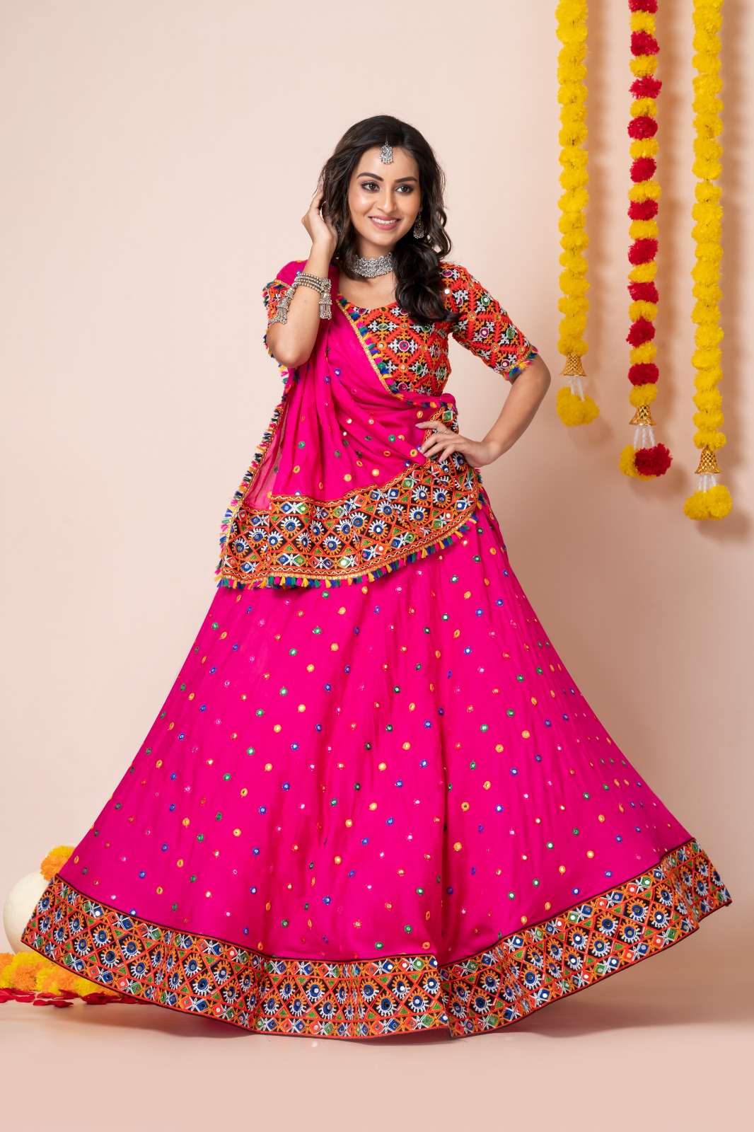 Rangbaaz Vol 44 Gota Patti Mirror Navratri Special Lehenga choli collection manufacturers surat 