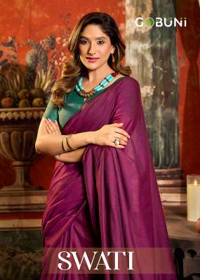 Swati series 3701 to 3708 by gobuni fancy Saree Collection manufacturer surat 