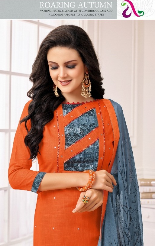 Angroop Plus Madhushala 18 To 31 Series Fancy Bombay Cotton Slub Salwar Kameez Full Set Wholesale Pr...