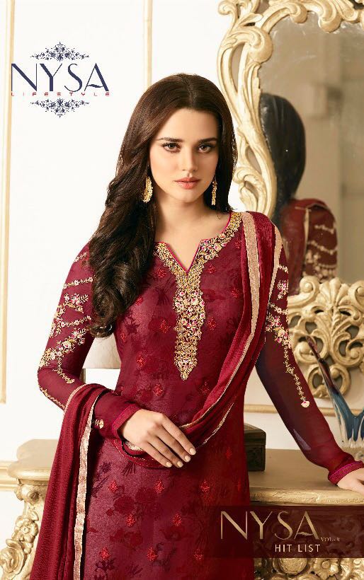 Nysa Lifestyle Nysa Vol 8 Hit List 1701 Series Fancy Georgette Embroidery Salwar Kameez Full Set Who...