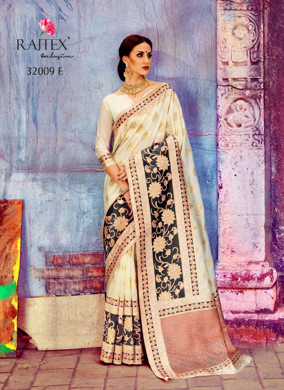Raj Tex 32009 Colours Fancy Party Wear Weaving Silk Saree Collection Full Set And Single Wholesale P...