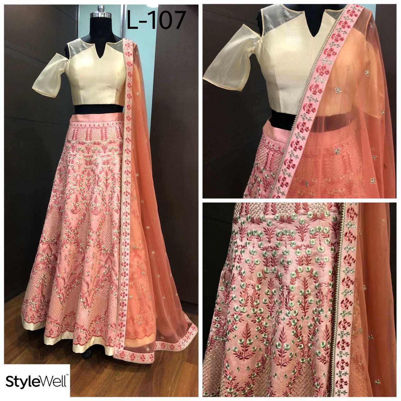 Style Well Lehnega L 101 To L 110 Series Fancy Designer Party Wear Lehenga Full Set And Single Whole...