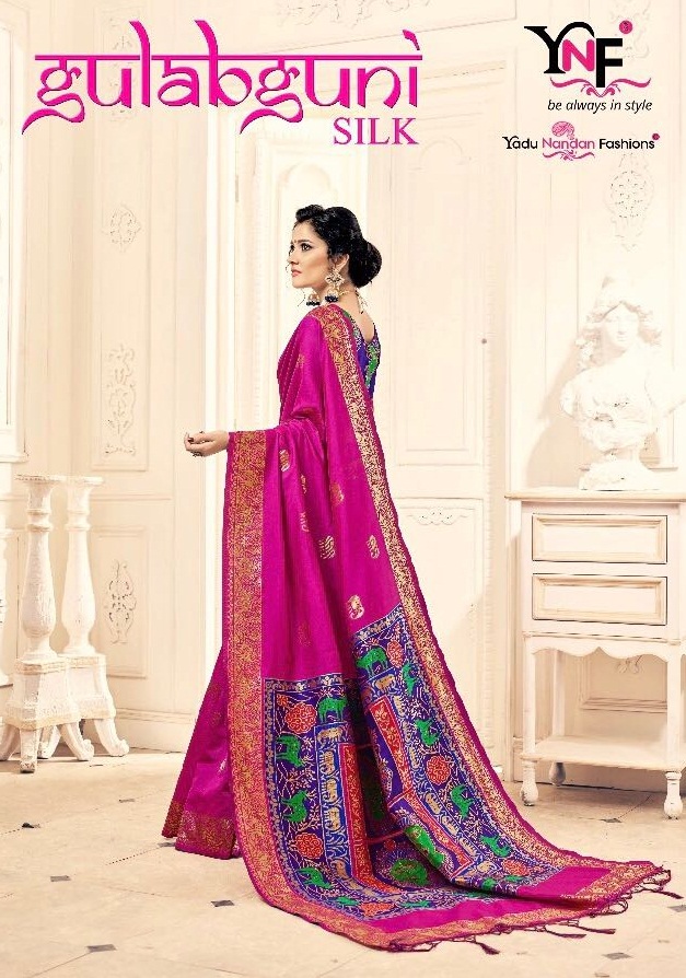 Yadu Nandan Fashion Gulabguni Silk 01 To 05 Series Fancy Party Wear Banarasi Silk Saree Full Set And...