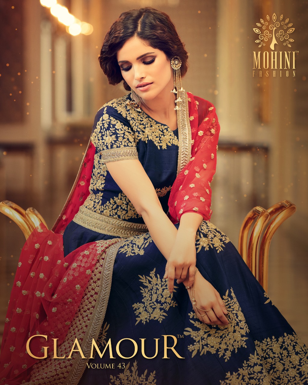 Mohini Fashions Glamour Vol 43 43001 To 43005 Series Heavy Fancy Designer Party Wear Gown Suit Colle...