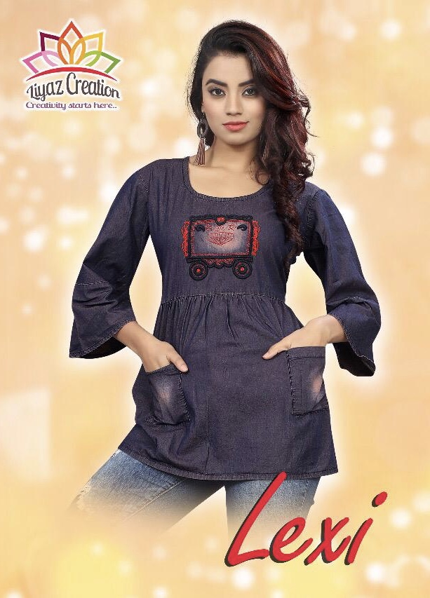 Lexi By Liyaz Creation 1001 Series Fancy Denim Printed Kurti Collection Wholesale Dealer Surat
