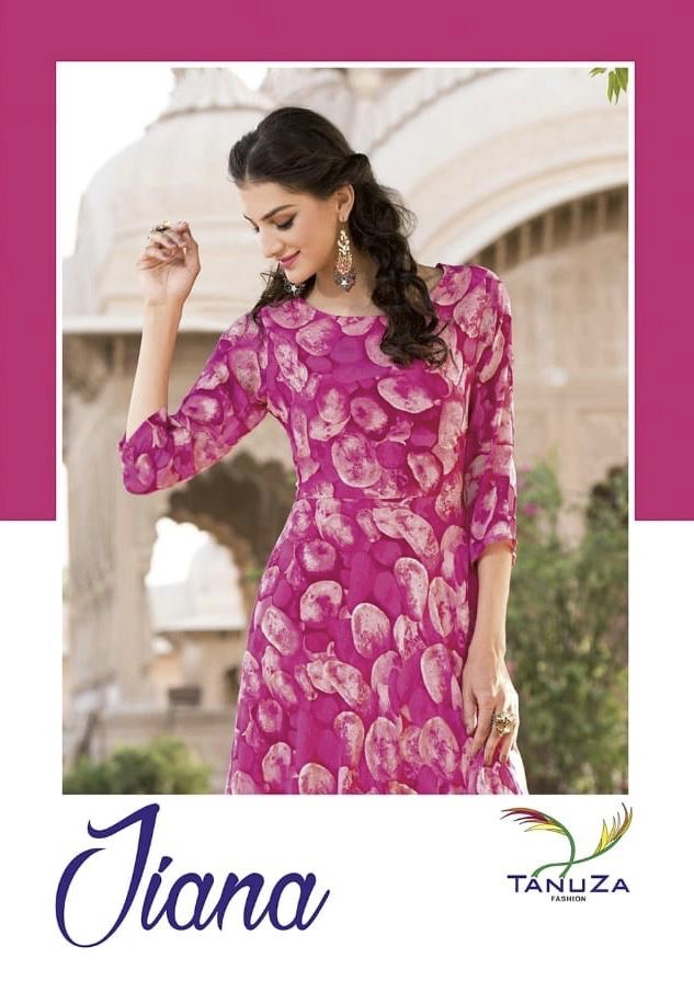 Jiana By Tanuza Fashion 309 Series Fancy Reyon Printed Kurti Catlog Wholesale Dealer And Supplier Su...