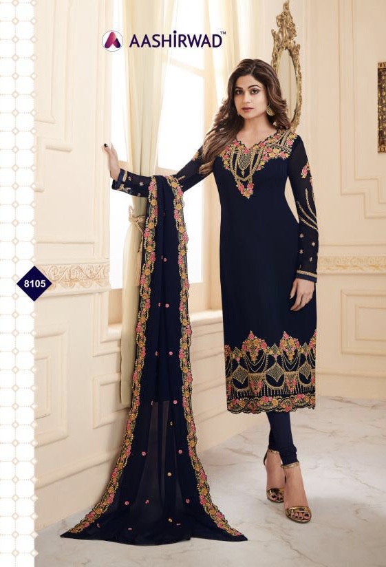 Surbhi By Aashirwad 8102 Series Fancy Party Wear Salwar Kameez Catlog Wholesaler Surat