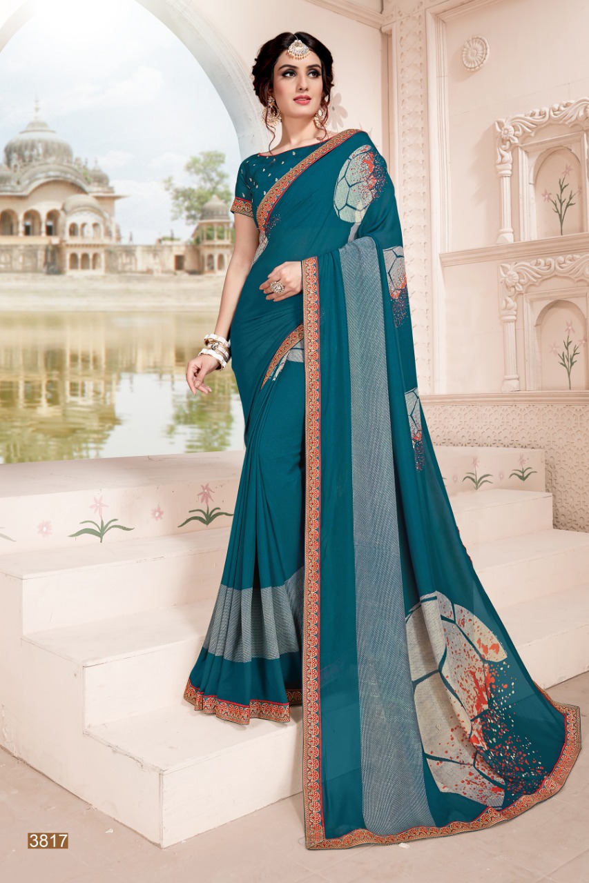 Satyam Vol 38 By Nitya Nx Fancy Georgette Weigntless Printed Saree Catlog Wholesale Dealer Surat