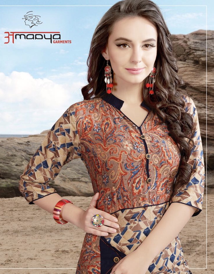 Amaya Garment Glamour Vol 2 1001 Series Reyon Print Kurti Catlog Wholesale Dealer Surat
