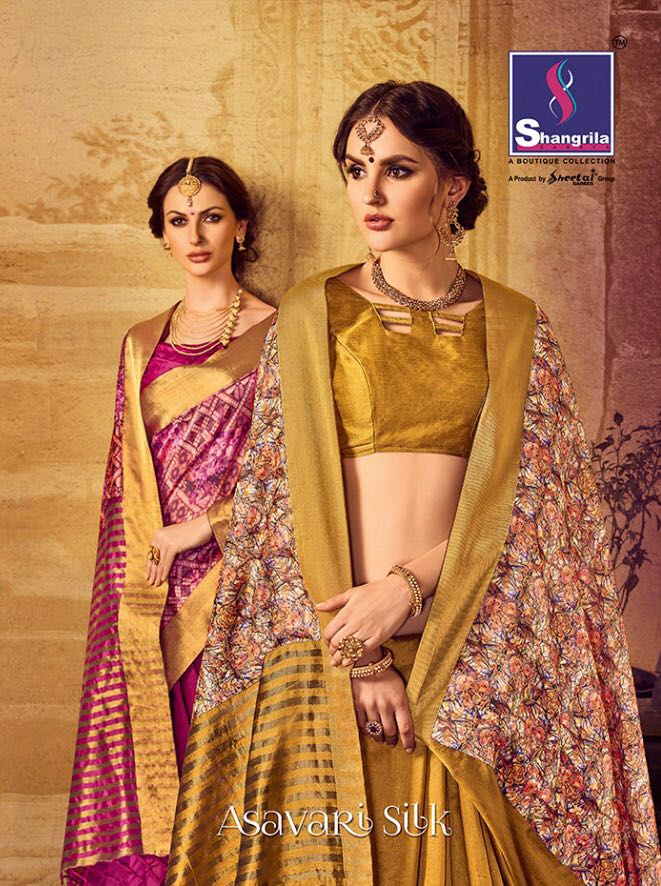 Shangrila Asavari Silk 2721 Series Handloom Silk Saree Collection Wholesale Seupplier And Dealer Sur...