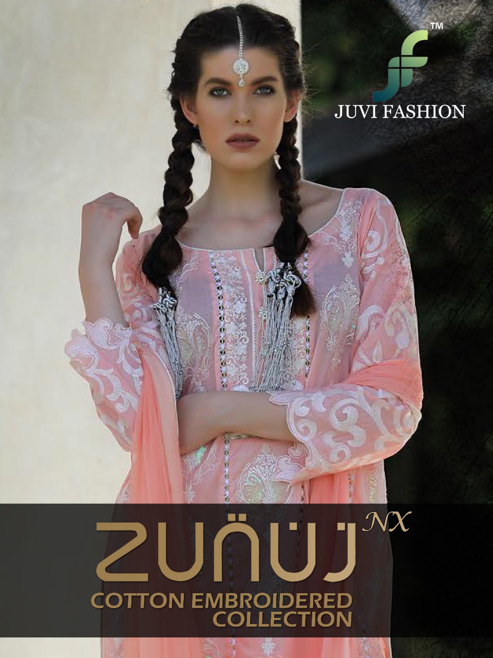 Zunuj Nx By Juvi Fashion 15001 Series Fancy Pure Cotton Embroidery Salwar Kameez Catlog Wholesaler S...