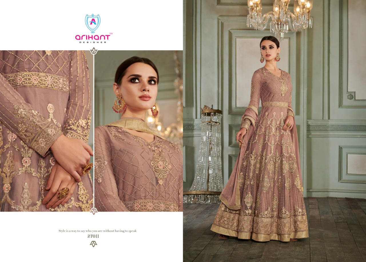 Rihanna Vol 3 By Arihant Designer 27011 Series Designer Gown Suit Catlog Wholesale Dealer And Suppli...