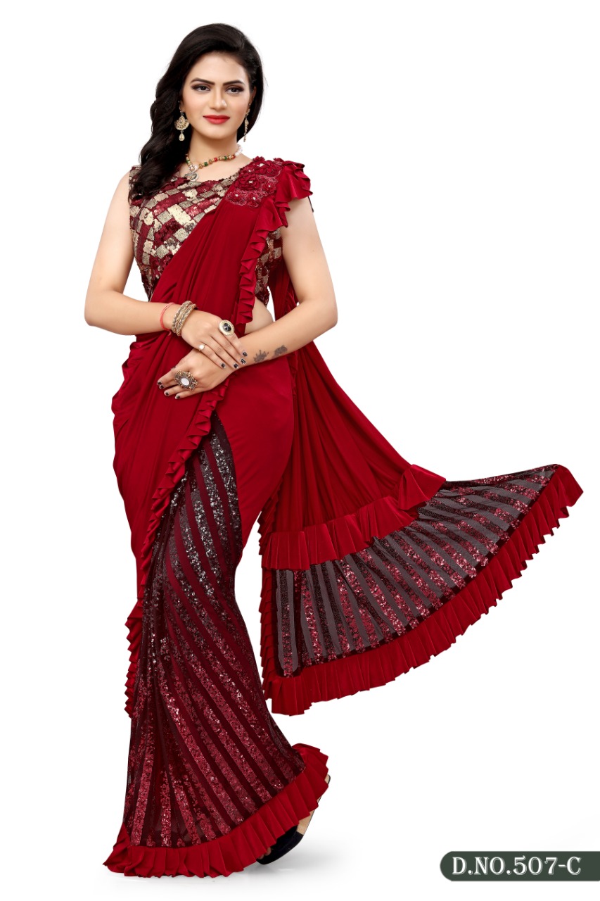 Latest Design Series 507 By Nitya Nx Ready To Wear Sarees With Blouse Manufacturer Traders Surat Guj...