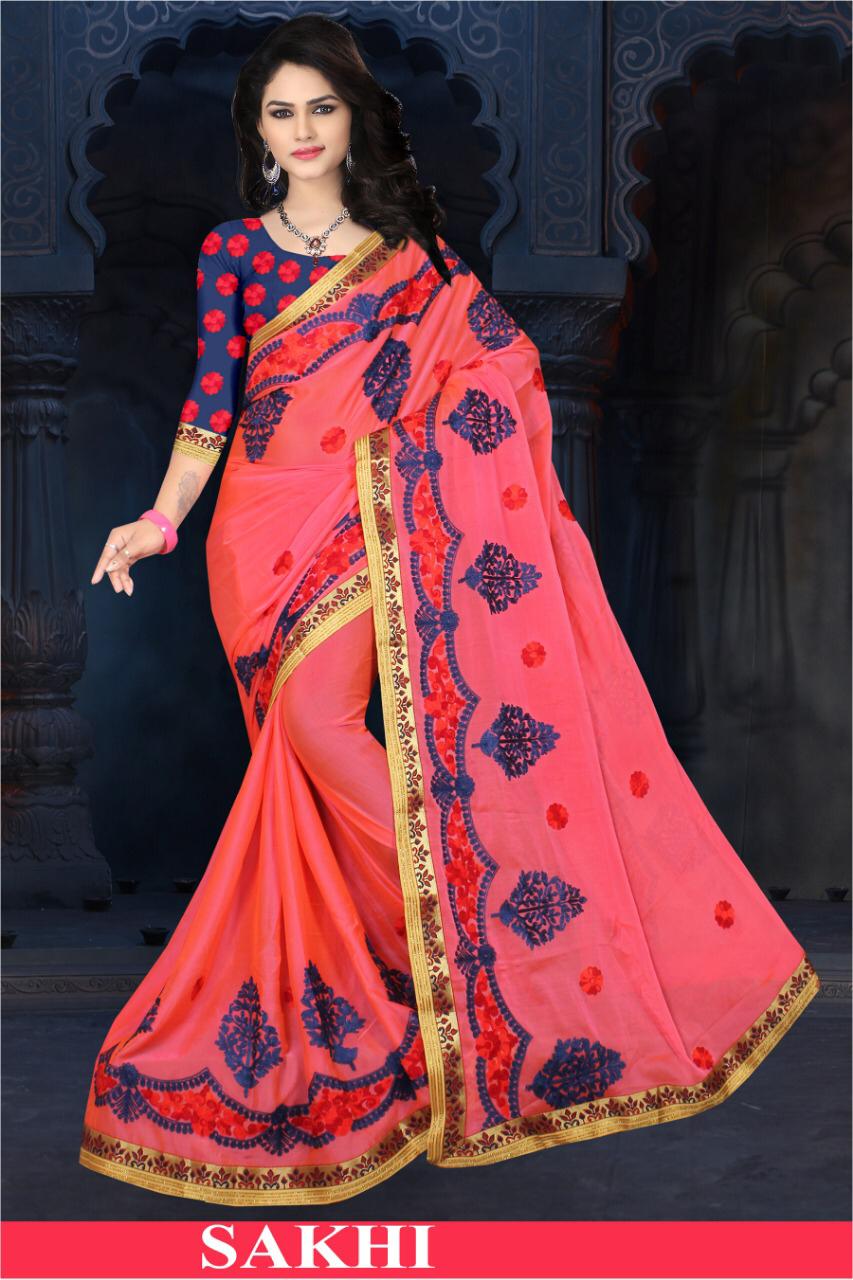 Sakhi By Right One Fancy Sahi Chiffon Saree Collection Wholesale Dealer Surat