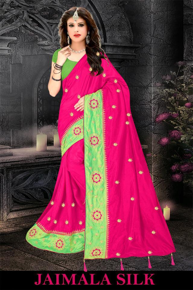 Jaimala Silk By Right One Fancy Sana Silk Saree Catlog Wholesaler Surat