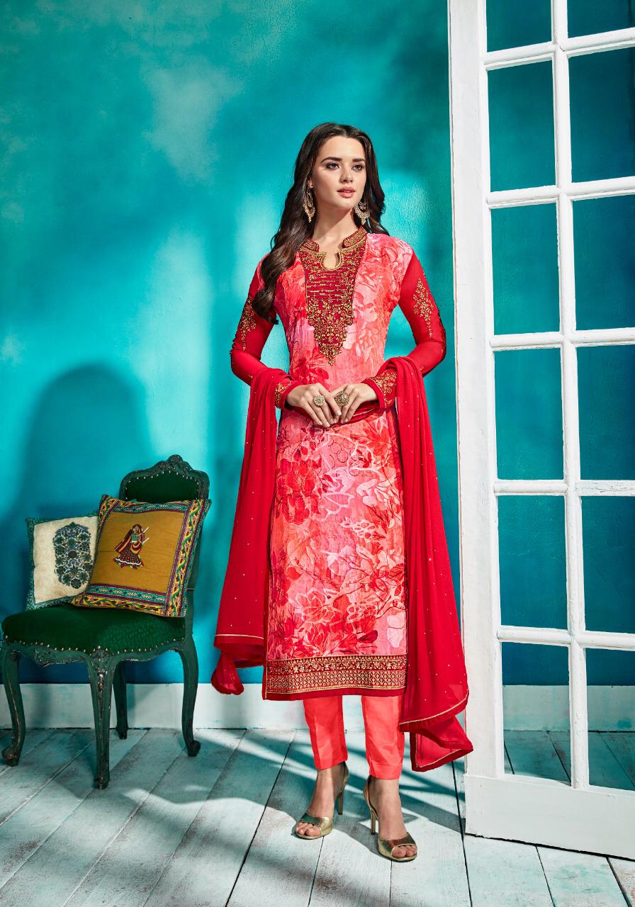 Digital Brasso Vol 1 By Zaina Kesari Trendz 1001 Series Fancy Digital Brasso Salwar Kameez Catlog Wh...