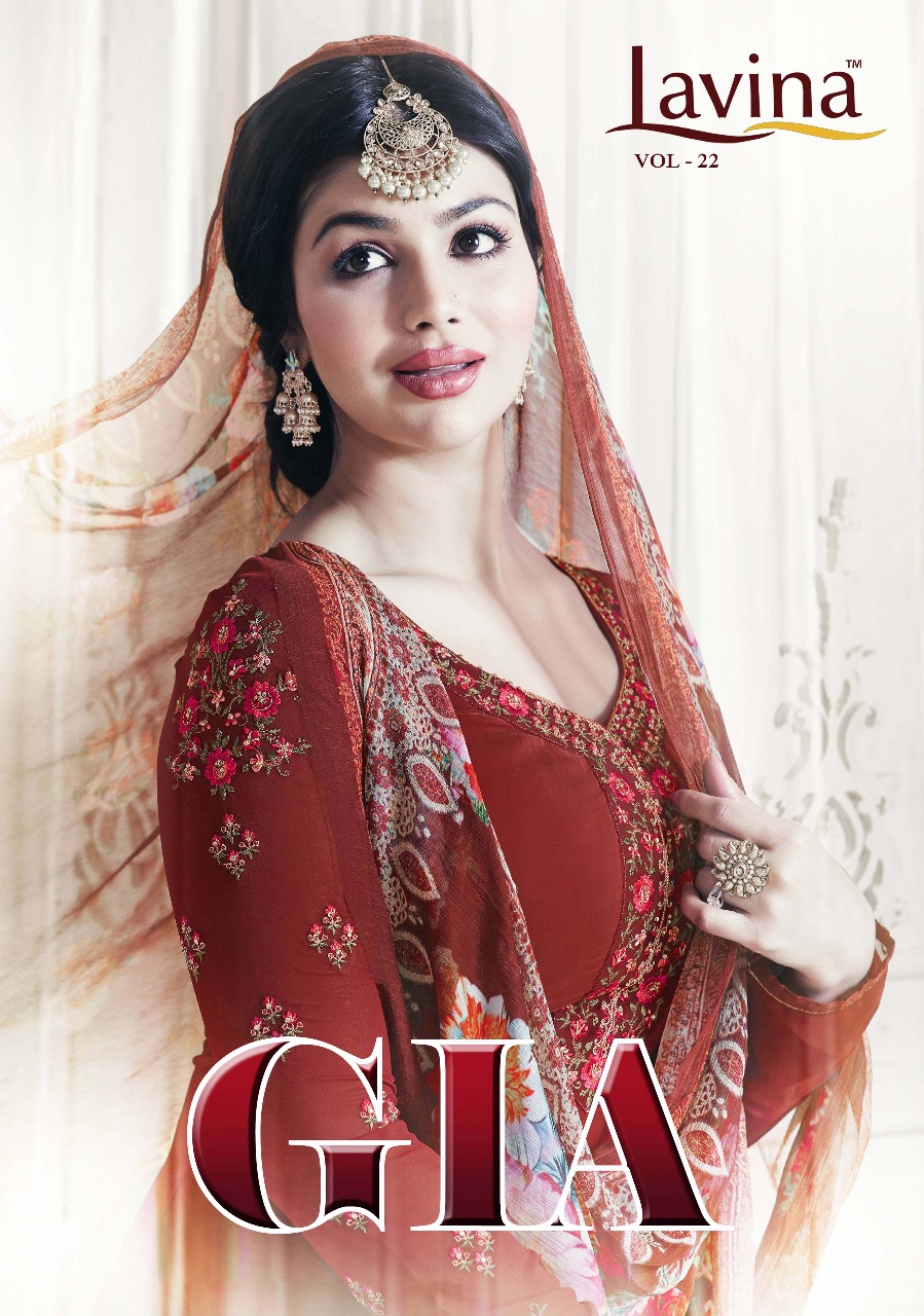 Lavina Vol 22 Gia 22001 Series French Crepe Emb Suit Saller