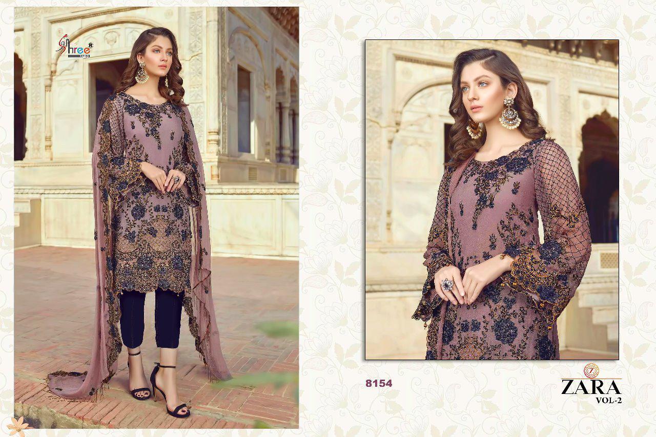 Zara Vol 2 By Shree Fabs 8151 Series Fancy Party Wear Fox Georgette Salwar Kameez Catlog Wholesaler ...