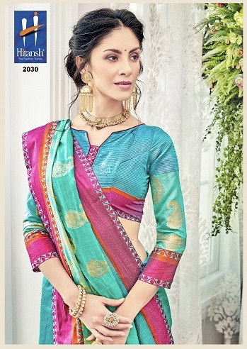 Hitansh Silk Touch 4 2029 Series Fancy Cotton Silk Sarees