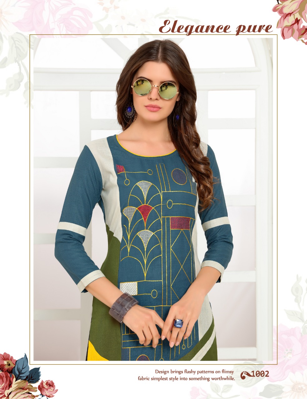 Berista By Ayush Fashion 1001 Series Fancy Linen Ruby Kurti Catlog Wholesaler Surat