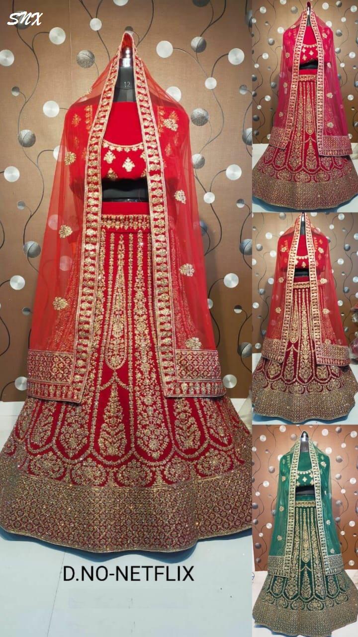 S Nx Bridle Lehanga Red Wedding Wear Collections Singles Available Dealer And Exporter Gujrat