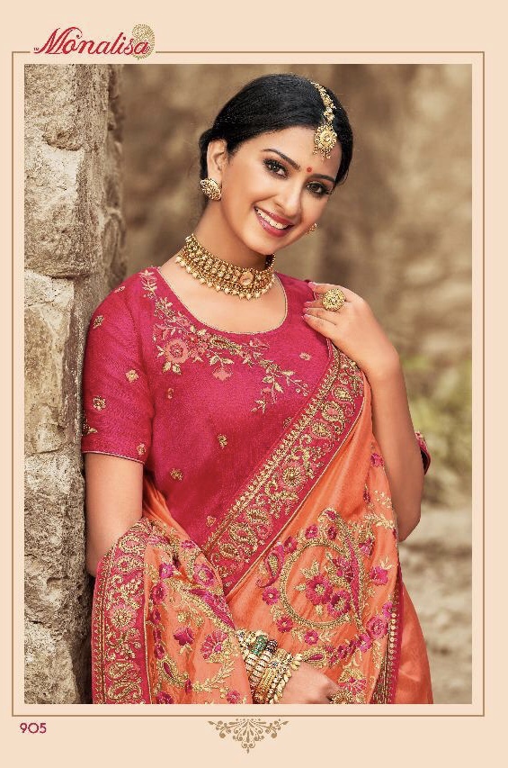 Monalisa 901 Series Fancy Heavy Bridal Party Wear Saree Collection Wholesaler Surat