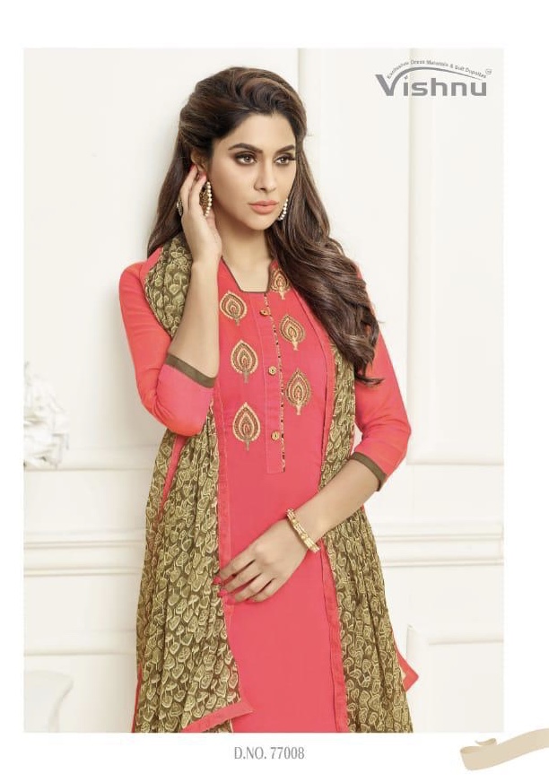 Dermy Cool Vol 13 By Vishnu Impex 77001 Series Fancy South Cotton Chanderi Salwar Kameez Catlog Whol...