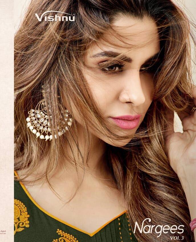 Nargees Vol 3 By Vishnu Impex 65001 Series  Designer Flex Cotton Salwar Kameez Catlog Wholesaler Sur...
