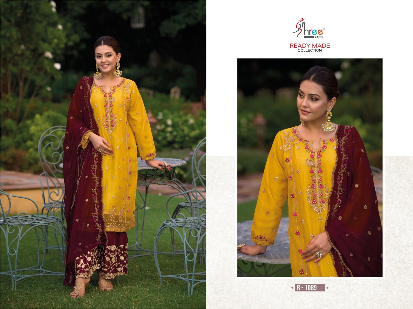 Sr 1089 Readymade Pakistani Suits By Shree Fabs