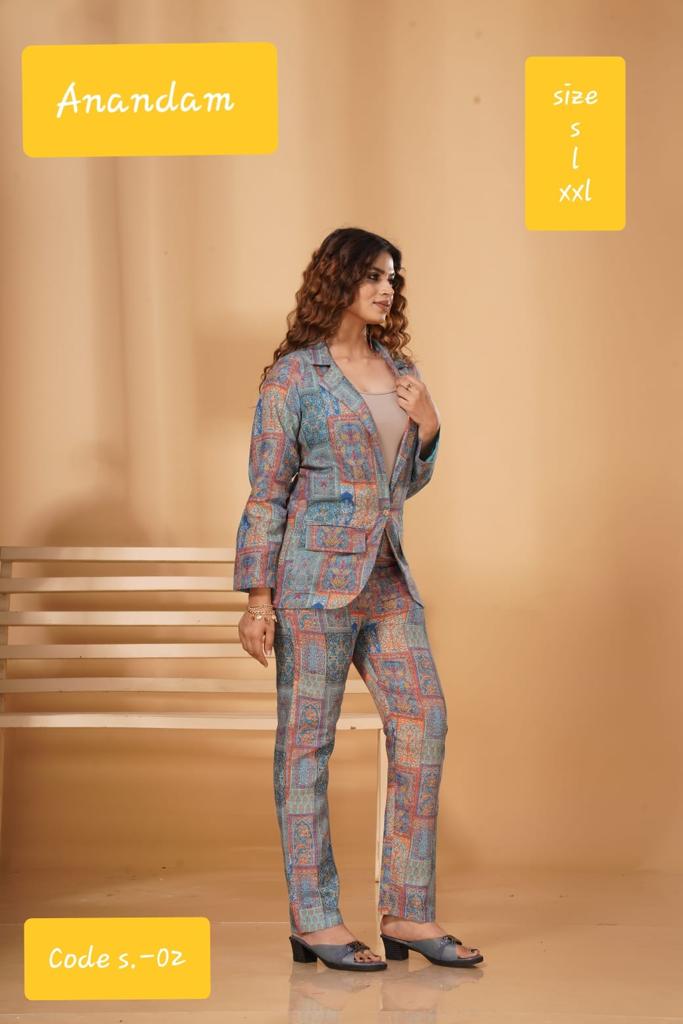 Fancy Type Cord Set Polister Cotton Launch By Anandam Brand Of Surat