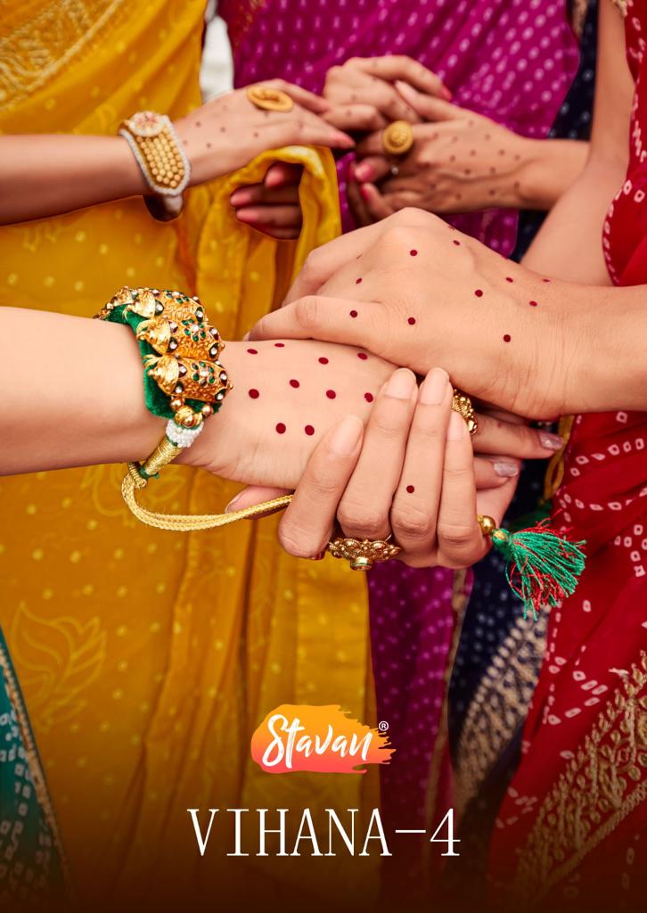 Vihana Vol 4 New Design Georgette With Heavy Embroidery Sarees By Stavan