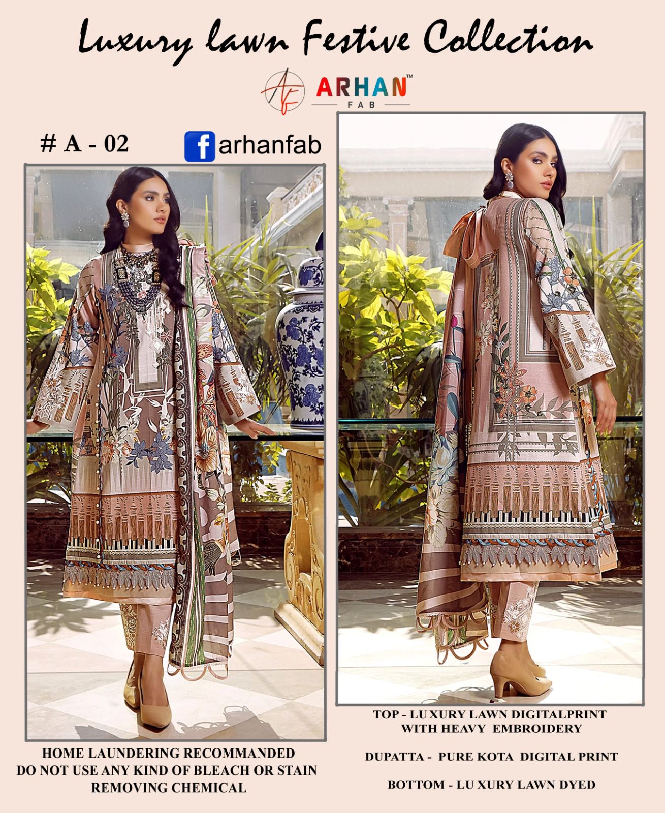 Laxuria Digital Print Lawn Collection By Arhan Fab