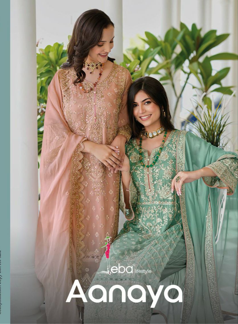 Aanaya Eba Lifestyle Organza Embroidery Suits
