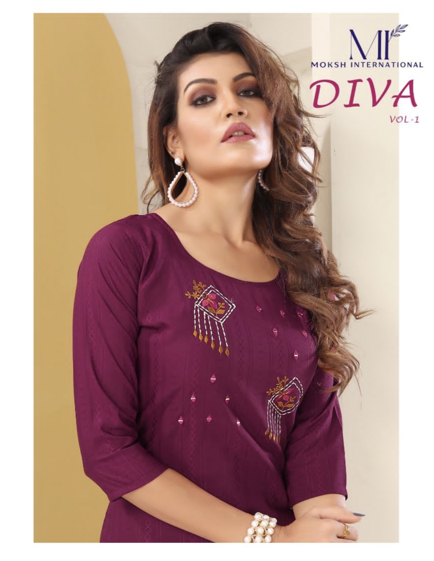 Diva Vol 1 Moksh International Fancy Kurti Collection