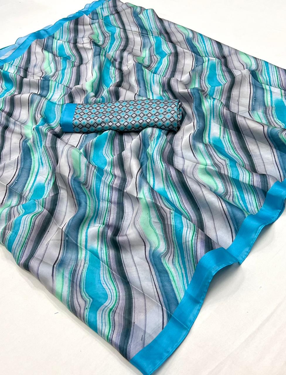 Poorva Vol 2 Lt Fabric Georgette Satin Saree With Fancy Blouse