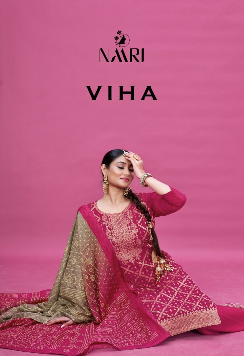 Viha Digital Bandhani Naari Festival Collection