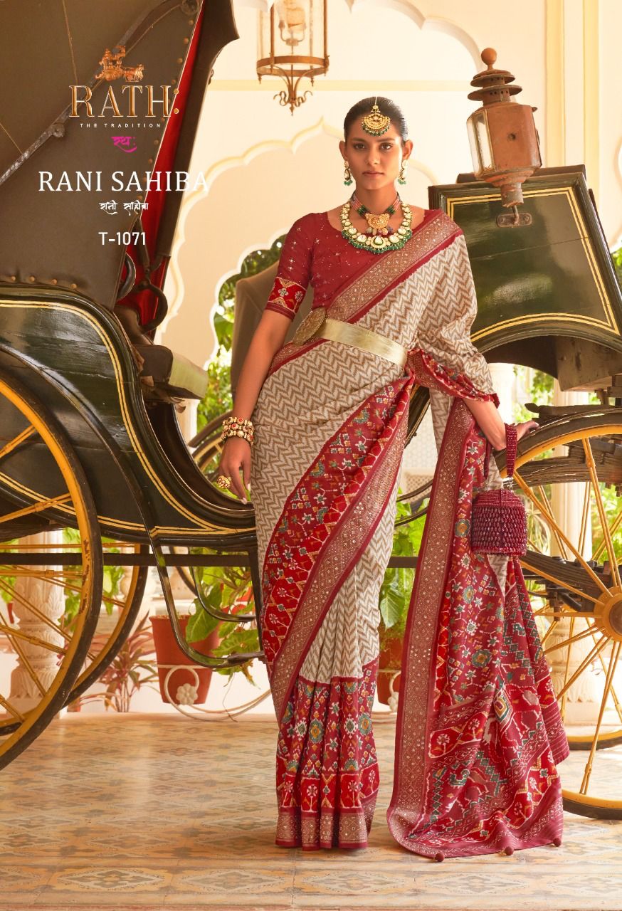 Rani Sahiba Rath Smooth Patola Silk Sarees