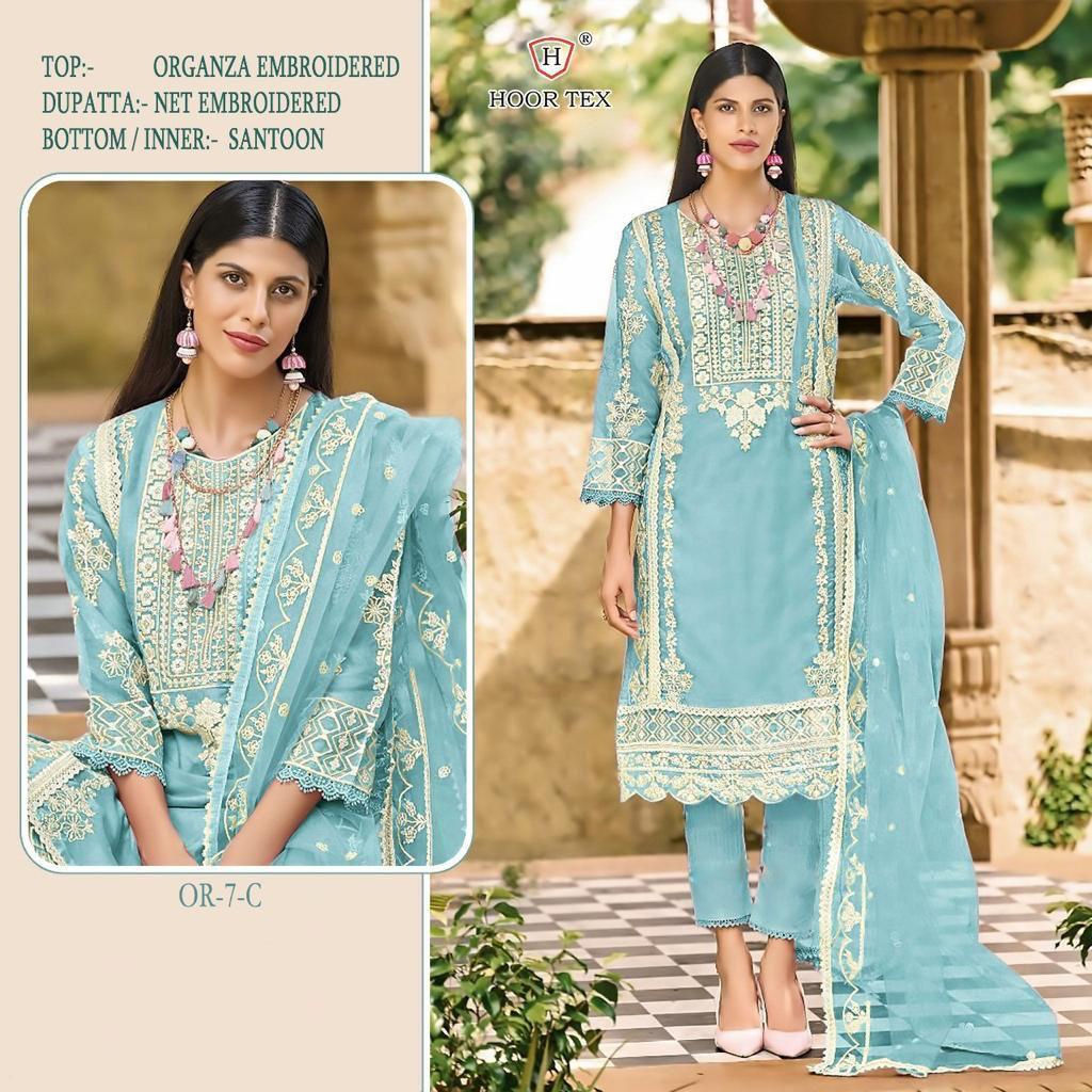 Or 7 Hoor Tex Organza Pakistani Concept