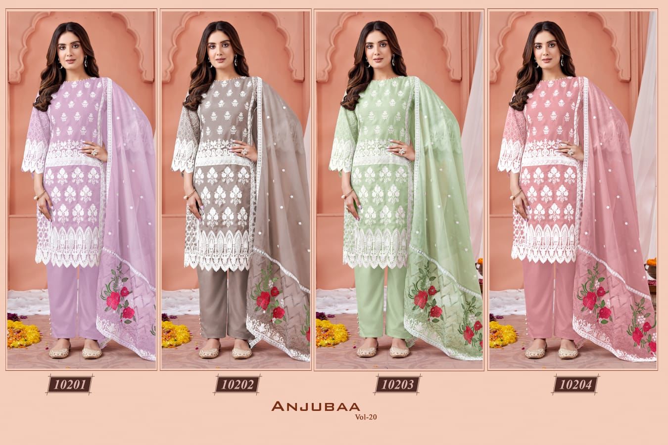 Anjubaa Vol 20 Soft Organza Suits