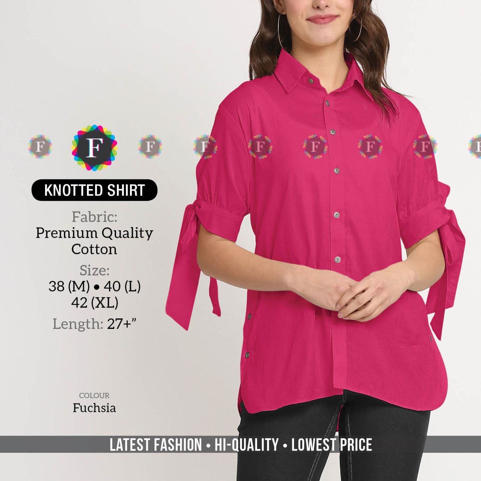 Knotted Shirt Premium Cotton Top Shirt