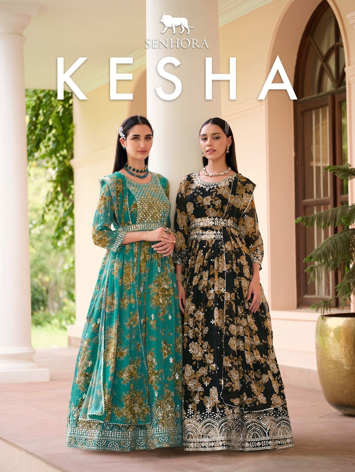 Kesha Senhora Dresses Sitiched Digital Print Real Georgette Long Anarkali Dress