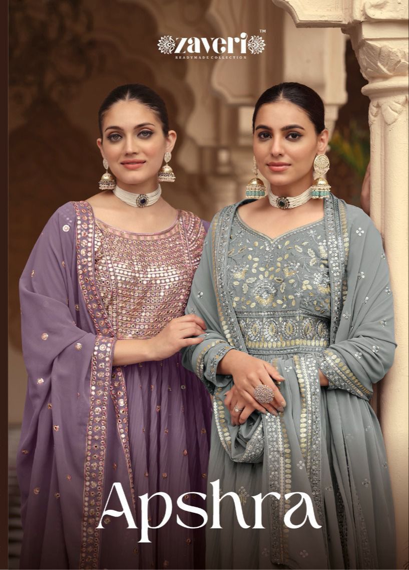 Zaveri New Catalog Apshra Long Gown Anarkali Redymade Suits