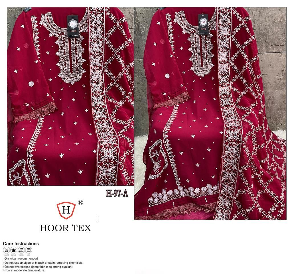 H 97 A To F Hoor Tex Georgette Suit