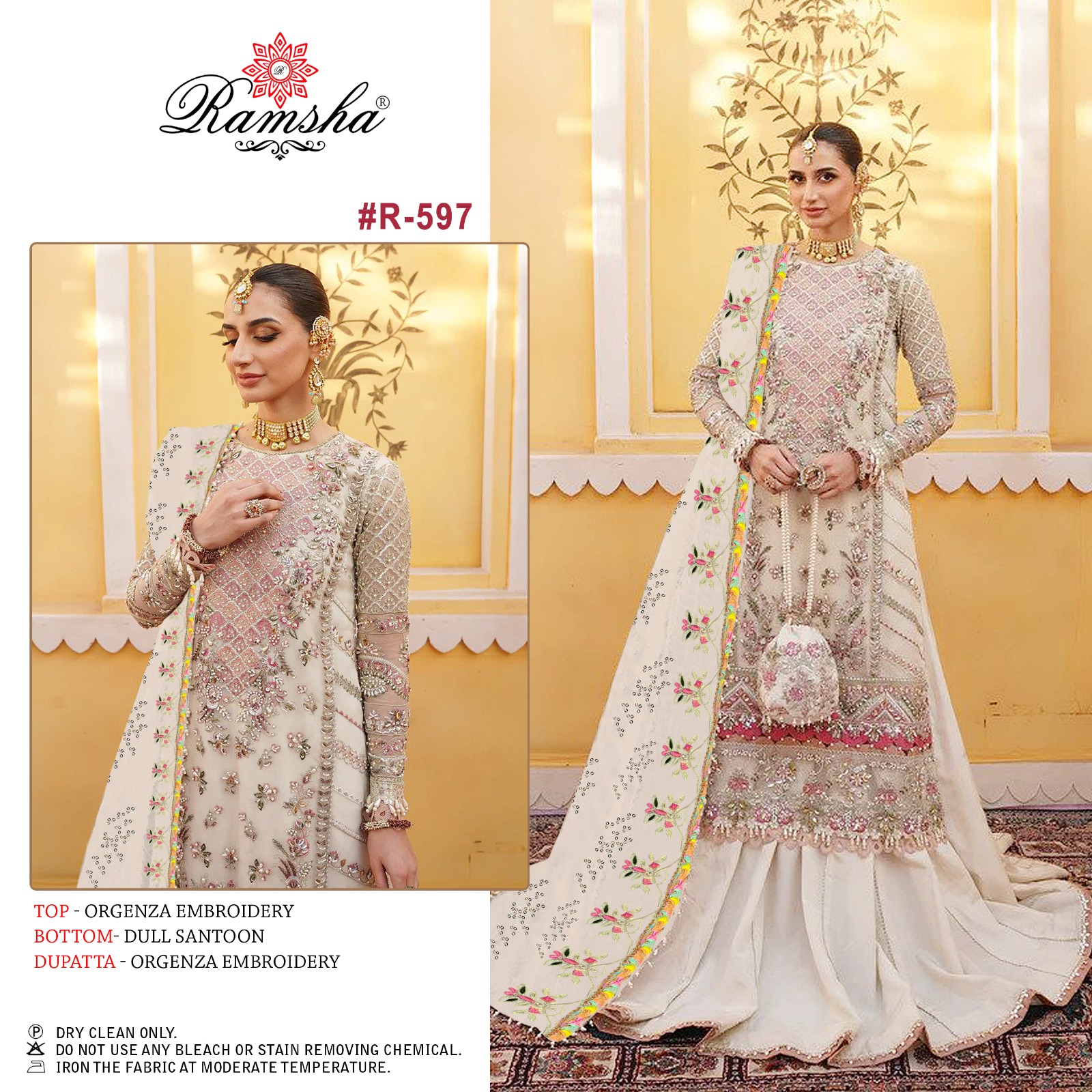 R 597 Ramsha Organza Eid Collection
