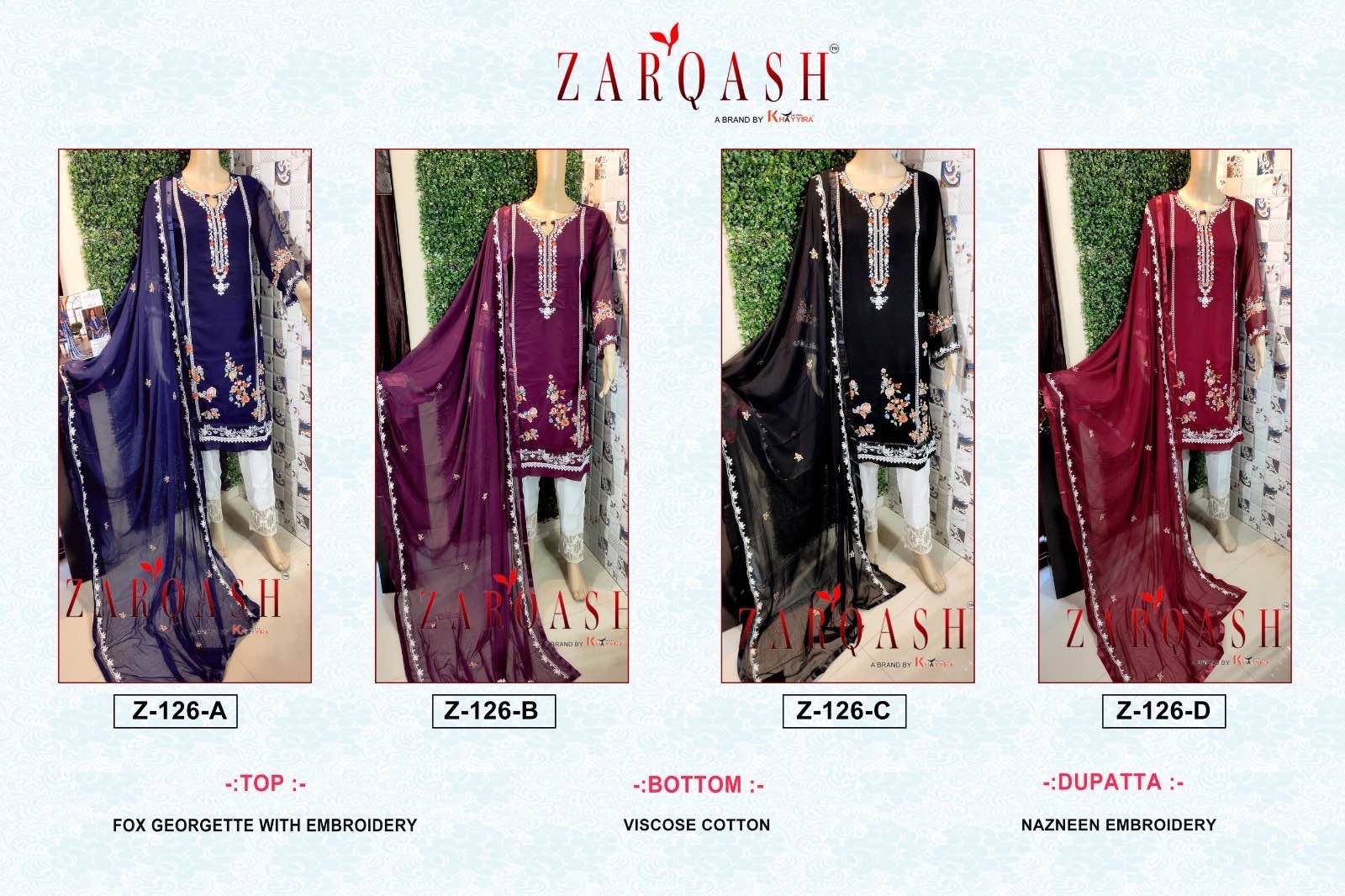 Z 126 Zarqash Readymade Georgette Pakistani Suits