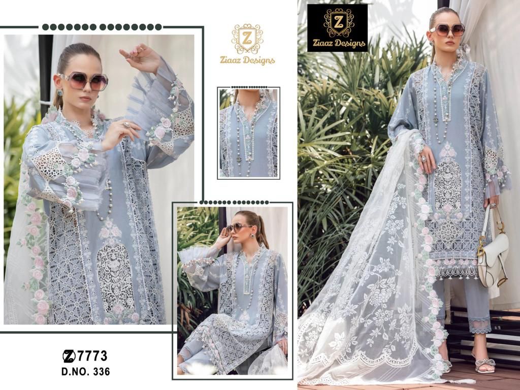 Ziaaz Designs 336 Cotton Embroidery Collection