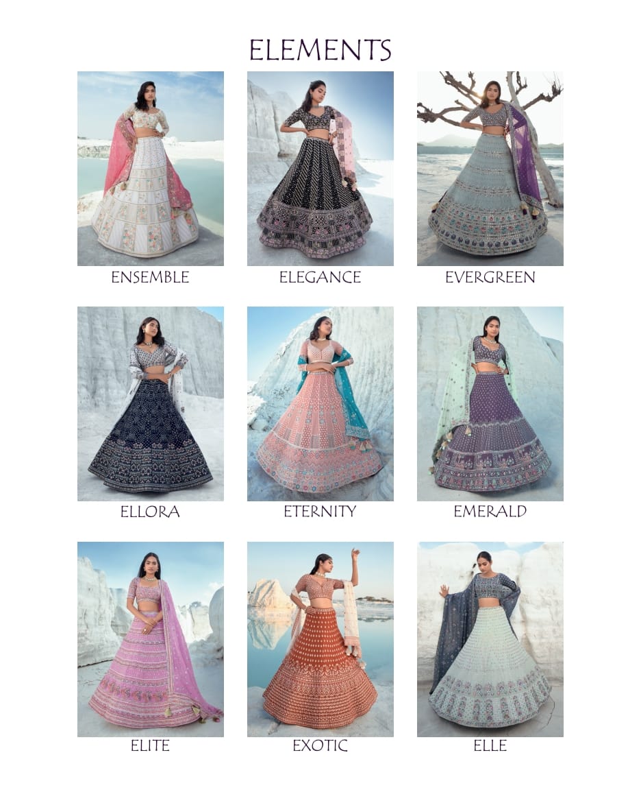 Elements Navkar Vol 2 Original Heavy Wedding Lehengacholi Collection
